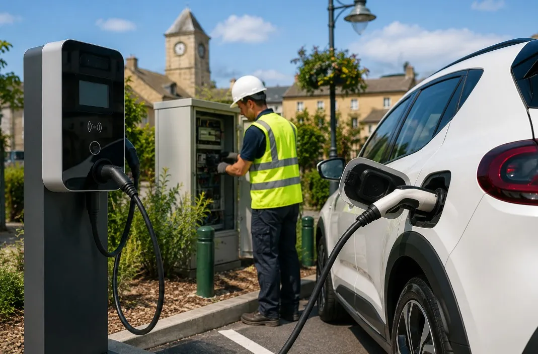 Bornes de recharge électrique : aides et installation en commune